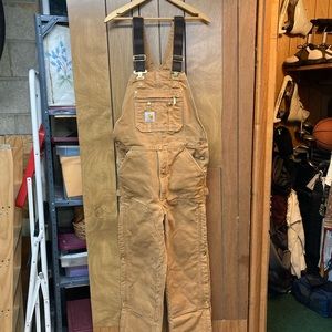 Carhartt Men’s Quilt Lined Bib Overalls, 34W x 32L